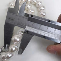 Collier en perles de nacre ovales, plaqué or, avec pendentif, chaîne de pull en perles simulées