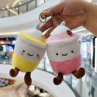 Porte-clés Boba en peluche, 13cm, pour thé au lait, thé, café, peluche, 13cm