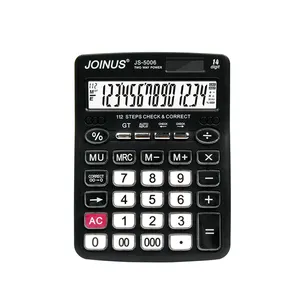 Wholesale Promotion Office Supply Business Customized Logo 14 Digits Dual Power Desktop Electronic Solar Calculator For Student