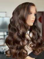 SHY 13x5 HD Lace Front Wig Human Hair Premium Remy Hair Natural Hairline Balayage Salon Color Natural Movement Wig Factory