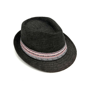 2025 matériel de marketing typique Logo personnalisé imprimé paille maille Fedora publicité promotionnelle casquettes et casquettes Panama ajusté Fedora chapeaux - Product Image 4