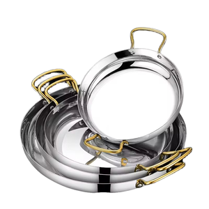 Hot Selling Stainless Steel Gold Soup <b>Pot</b> Oval Mirror Tray Modern Design Nonstick Dishwasher Safe Oven Safe Gas <b>Induction</b> - Product Image 1