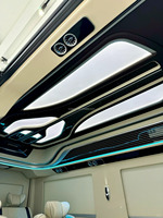 Kit de conversion pour fourgonnette Sprinter à toit surélevé, sièges VIP blanc ivoire, lit pliant à 180°, toit ouvrant, éclairage d'ambiance