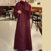 Ensemble Décontracté Femme Musulmane Willson Dubai, Abaya Kimono Ouvert Devant, Robe Élégante et Modeste pour Femmes Musulmanes