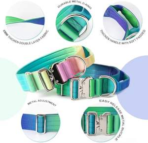 <span class=keywords><strong>Collar</strong></span> de perro con gradiente vibrante de 3,8 CM y 5CM con mango de agarre suave y resistente para perros grandes y fuertes - Product Image 3