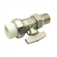 Robinet à poignée papillon en laiton nickelé XingFu, vanne à boisseau sphérique manuelle, raccord PPR mâle X filetage, vanne d'arrêt pour conduite d'eau DN15-25