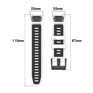 Correas de Silicona Premium de Doble Color RYB para Relojes <span class=keywords><strong>Garmin</strong></span> Instinct <span class=keywords><strong>2</strong></span>, Forerunner 955, Fenix 7, <span class=keywords><strong>Epix</strong></span> <span class=keywords><strong>2</strong></span>, 20mm, 22mm, 26mm - Product Image 3