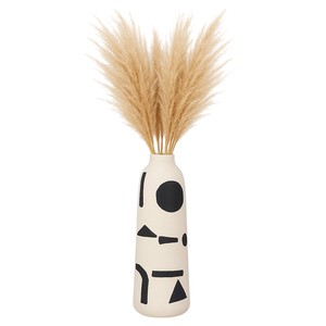 Vaso Alto in Ceramica con Design Astratto Nero per Arredamento Soggiorno Stile Boho - Product Image 2