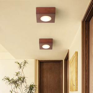 Ruihengtian Solid Wood <b>Surface</b> <b>Mounted</b> Downlight New Chinese Style <b>LED</b> Ceiling <b>Light</b> For Living Room Corridor - Product Image 4