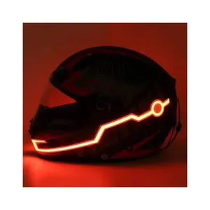 A Pair Helmet Reflector Light Motorcycle Light Riding EL Signal Light Strip For Helmet Flashing Durable DIY Helmet Led Strip