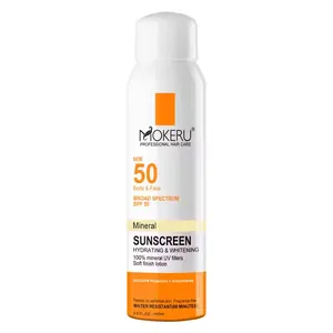 Wholesale Mokeru Sunscreen Spray SPF50+ UV Protection Outdoor Sun Protection Sunscreen Whitening Spray For Body And Face