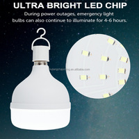 Ampoule rechargeable Ampoule d'urgence portable E27 B22 50W 40W 30W 20W LED pour éclairage d'urgence pour la maison, la randonnée et le camping