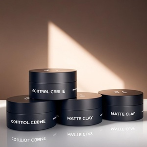 Envase para Productos Capilares Club Matte Clay 80g, Tarro de Plástico PET Negro Mate con Tapa Negra Mate Personalizada - Product Image 1