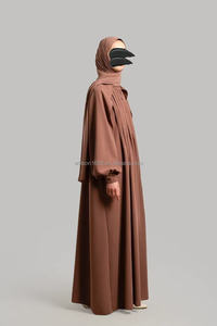 Willson Comfortable and Elegant Muslim Crepe <strong>Abaya</strong> With Cuffed Sleeves Modest Fashion <strong>Abaya</strong> <strong>Unique</strong> Design for Daily or Occasion - Product Image 5