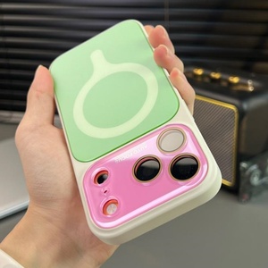 เคสโทรศัพท์มือถือแบบแม่เหล็ก Fashion AG Matte Back Panel สำหรับ iPhone 18 14 15 16 17 Pro Max พร้อมฟิล์มเลนส์ HD ป้องกันแรงกระแทก - Product Image 1