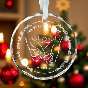 K9 Crystal Angel Decorations 60mm Polished Round Christmas Glass Ornament Carved Model and <b>Tree</b> Diamond Technique - Product Image 2