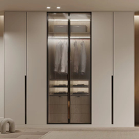 Armoire et Système de Dressing Intégré Haut de Gamme Luxe Style Minimaliste Moderne Autonome pour Chambres à Coucher Hôtels