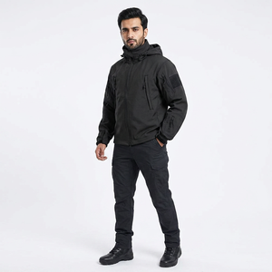 Custom Autumn <b>Warm</b> Canvas Softshell Stand Collar Jacket Men - Product Image 1
