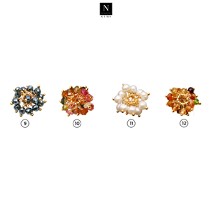 Perles en grappe minuscule collier à breloques en pierres précieuses naturelles 12MM pendentif connecteur petites perles de pierres précieuses plaqué or fabrication de bijoux approvisionnement - Product Image 5