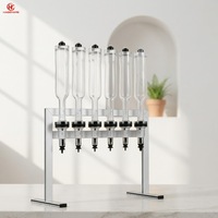 Ensemble de distributeurs de parfum de table minimalistes en argent avec bouteilles de 375 ml, présentoir de bar à parfums pour mariages et magasins de détail
