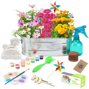 Kit <span class=keywords><strong>de</strong></span> jardinage pour enfants WD avec peinture et outils <span class=keywords><strong>de</strong></span> plantation, acier galvanisé durable, design moderne, cadeau scientifique pour les jeunes jardinières - Product Image 2