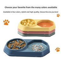 Bols anti-éclaboussures et anti-étouffement à alimentation lente pour chats et chiens – Fournitures exclusives en plastique pour animaux de compagnie