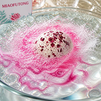 Bak Mandi Busa Spa Organik Buatan Tangan Vegan dengan Minyak Esensial, Bunga Mawar Kering, dan Aroma Cupcake Mewah