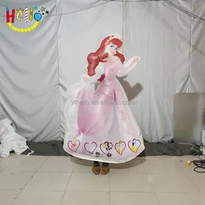 Гигантский надувной рекламный костюм принцессы на заказ/надувной мультяшный костюм для прогулок
