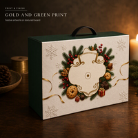 Faltbare Handliche Wellpappe-Geschenkbox mit Griff, Individuelles Logo Weihnachts-Nuss-Verpackungsbox, Recycelbare Papier-Geschenkkartons