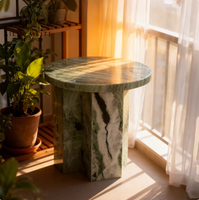 Table d'appoint moderne et luxueuse en marbre naturel de style nordique minimaliste pour salon et chambre, console écologique à hauteur réglable