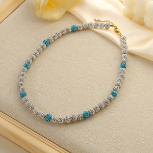 נשים צבעוניות <span class=keywords><strong>rhinestone</strong></span> עגול ספורטיבי בייסבול שרשרת קריסטל ספורט מסוגננת שרשרת קריסטל ספורטיבית עבור mens - Product Image 3