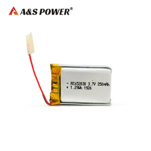 แบตเตอรี่ลิเธียมไอออนโพลิเมอร์ลิเธียมโพลิเมอร์3.7V 652030 350mAh พร้อม UL/IEC62133/kc/cb - Product Image 2