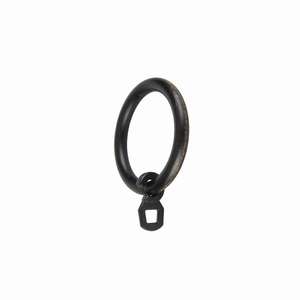 Juego de 8 Anillos Redondos para Cortinas de Plástico Negro y Dorado, Antioxidantes, Estilo Antiguo - Product Image 1