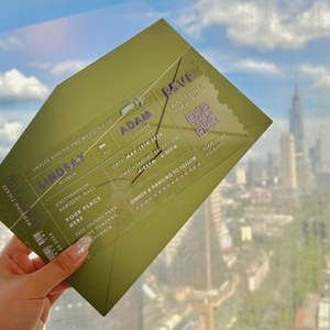 Invitations de mariage en acrylique doré, imprimées en UV, style billet d'avion de destination, carte d'embarquement, <span class=keywords><strong>invitation</strong></span> de mariage - Product Image 4