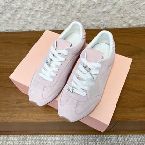 Nouvelles chaussures de skate personnalisées avec logo de designer, chaussures de sport de luxe à lacets avec empeigne en mesh, chaussures de sport de haute qualité pour adolescents, couleur rose - Product Image 1