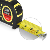Niveau laser croisé multifonctionnel standard Level Pro 3, ruban à mesurer de 5,5 m/18 pieds pour la pose d'images
