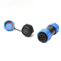Connecteur d'aviation circulaire étanche IP68 SP13 SP17 SP21, 2-9 broches, avec verrouillage par filetage, mâle/femelle, pour LED, solaire et contrôle industriel