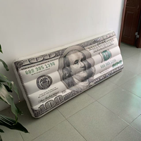 Matelas flottant géant personnalisé en forme de dollar américain pour adultes, pour les loisirs aquatiques