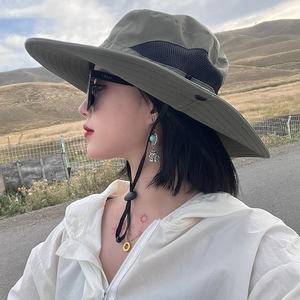 Vendita calda arrampicata all'aperto ciclismo grande tesa protezione solare protezione solare Uv estate donna pesca pesca pesca cappello secchio - Product Image 2