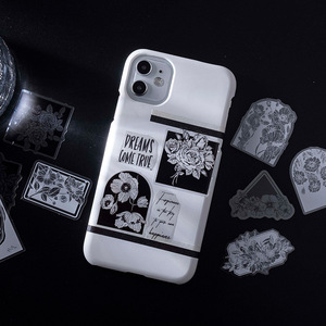 30 pz/pacco pacchetto di adesivi in attesa di fiori per Bloom Series piante in bianco e nero Notebook adesivi decorativi fai da te 8 scelte - Product Image 1