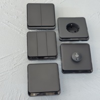 Interruptor de Luz de Pared Europeo 16A 2026, Nuevo Panel de 86 PC, Regulador de Intensidad, Ventilador, 250V 13A, Enchufe Universal UK, USB-C, Eléctrico, Gris, Moderno