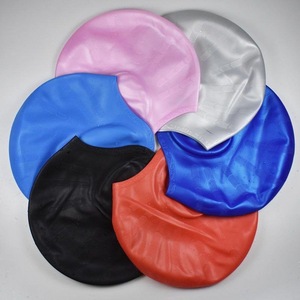 Bonnet de bain en silicone unisexe, protection des oreilles, couleur unie, pour la natation des enfants - Product Image 2