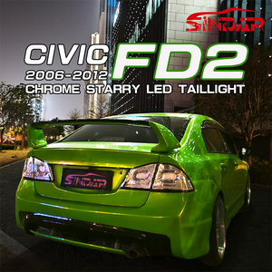 Sindar ไฟท้ายรถยนต์ LED อัตโนมัติประกอบไฟท้ายรถยนต์อุปกรณ์เสริมสำหรับฮอนด้าซีวิค8รุ่น FD Type R <span class=keywords><strong>Mugen</strong></span> <span class=keywords><strong>RR</strong></span> 2006-2015 Starry Sky Style - Product Image 3