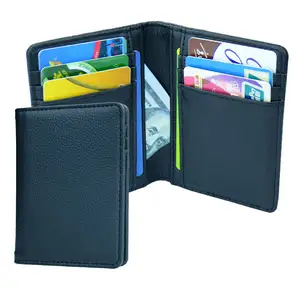 Công Ty Bán Buôn Quà Tặng Kinh Doanh Pu Leather Credit Card Organizer Bifold Chủ Thẻ Trường Hợp