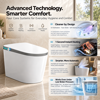 WC intelligent pour usage domestique, bidet électrique moderne, WC en céramique, entièrement automatique, siège chauffant, lavage arrière, télécommande