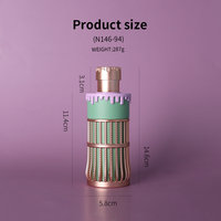 Flacon de parfum vide de 100 ml en verre transparent avec pulvérisateur à pompe, logo de luxe estampé or, personnalisable