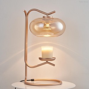 Electric Candle Warmer Lamp for Scented Candles Bedroom Atmosphere Dimmer Home Decor Gift Glass <b>Timer</b> Wax Warmer for US Plug - Product Image 3