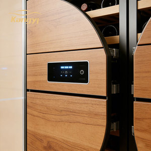Italian Luxury <b>Retro</b> Glass Wine Cabinet Stainless Steel <b>Sideboard</b> Home Furniture Simple Wall Display for Household Racks Solid - Product Image 3