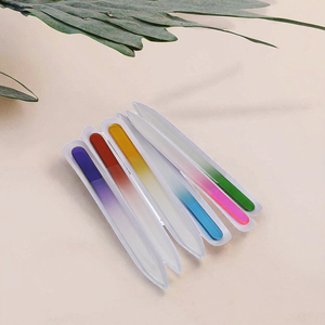 Lime à ongles en verre double face, zèbre, outil de manucure et pédicure, dégradé de couleurs, réutilisable, durable, pour ongles naturels et acryliques - Product Image 2