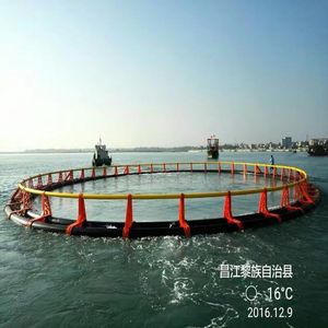 Circular <b>Floating</b> <b>Fish</b> Cage With Anti-predator Net HDPE Marine Cage For Commercial Aquaculture - Product Image 6